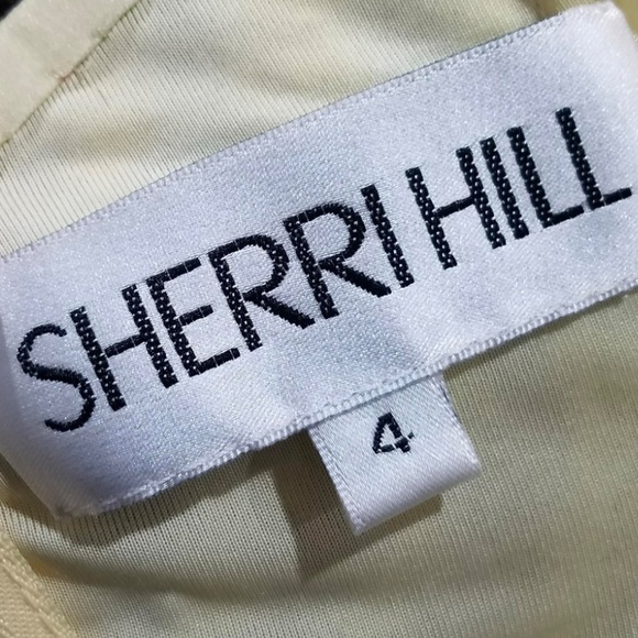Size 4 Yellow Sherri Hill 54329 - Picture 5 of 5